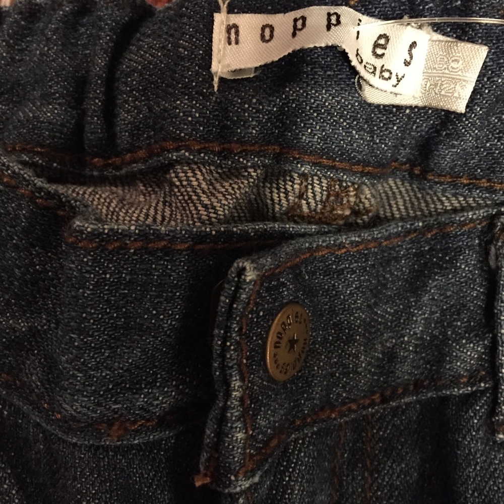 Stonewashed denim jeans; size 80 (12-18mo) - Picture 2 of 3